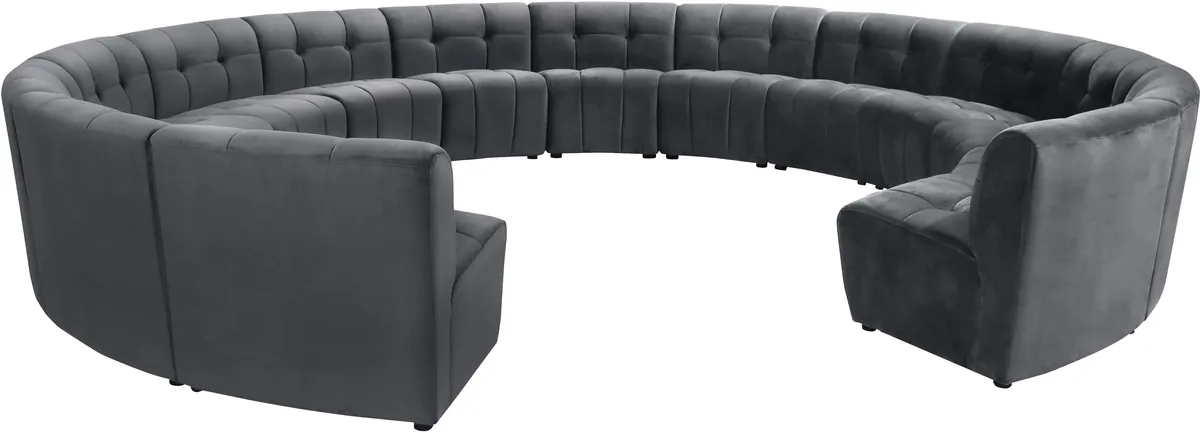 Limitless - 14 Piece Modular Sectional - Gray