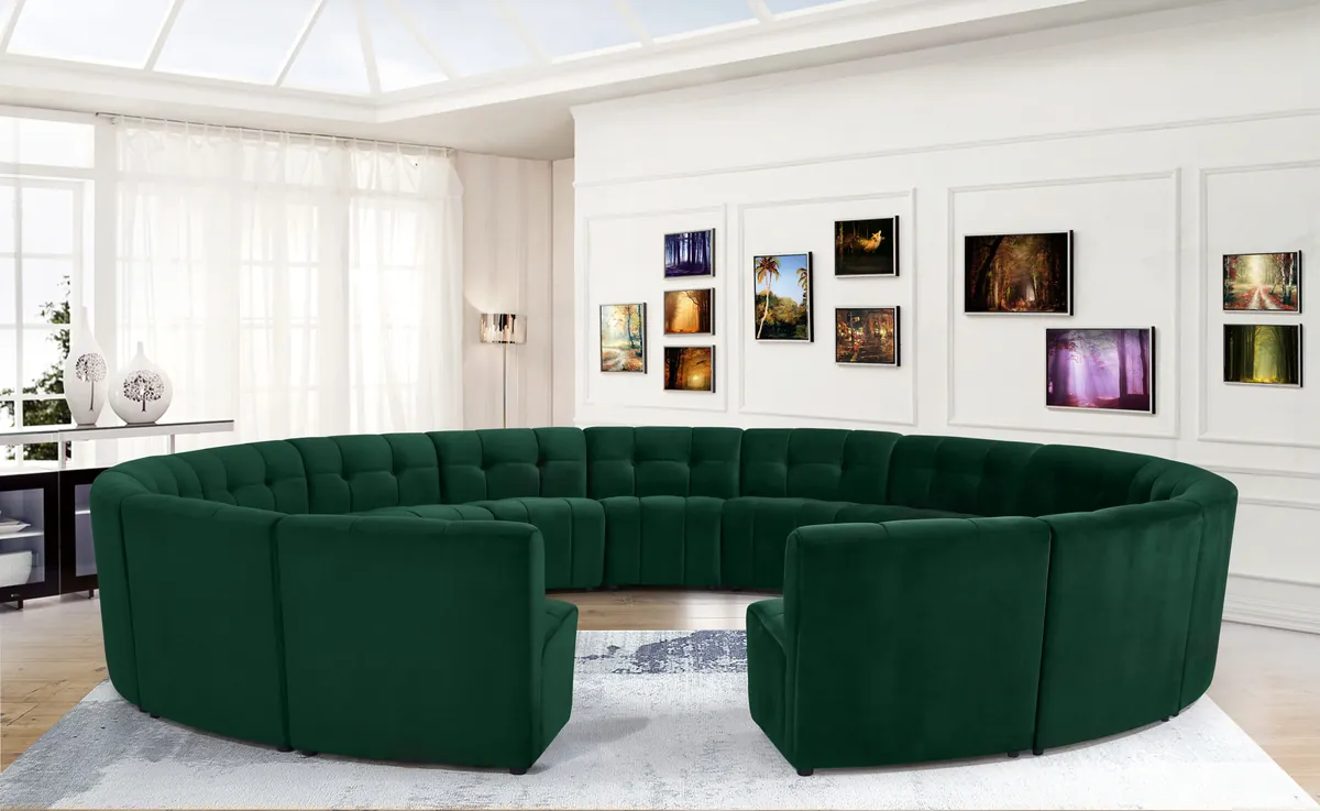 Limitless - 15 Piece Modular Sectional - Green - View 2