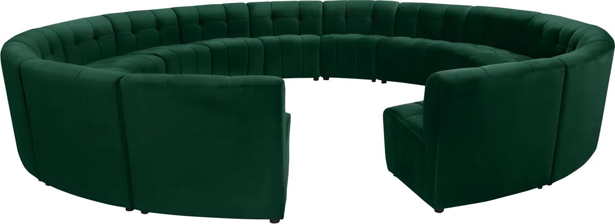 Limitless - 15 Piece Modular Sectional - Green