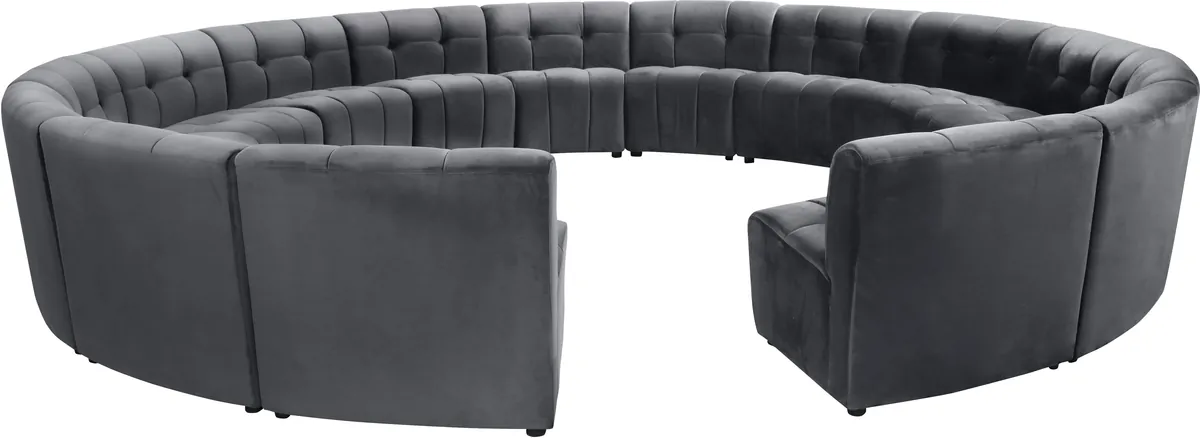 Limitless - 15 Piece Modular Sectional - Gray