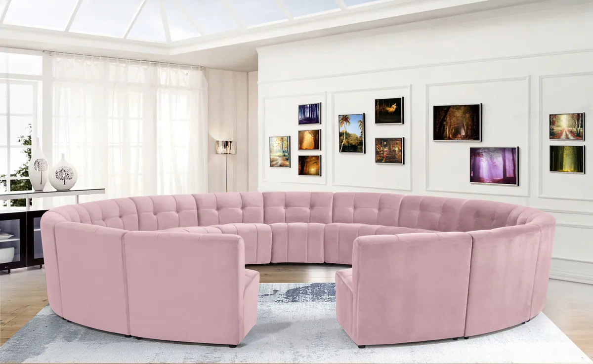 Limitless - 15 Piece Modular Sectional - Pink - View 2