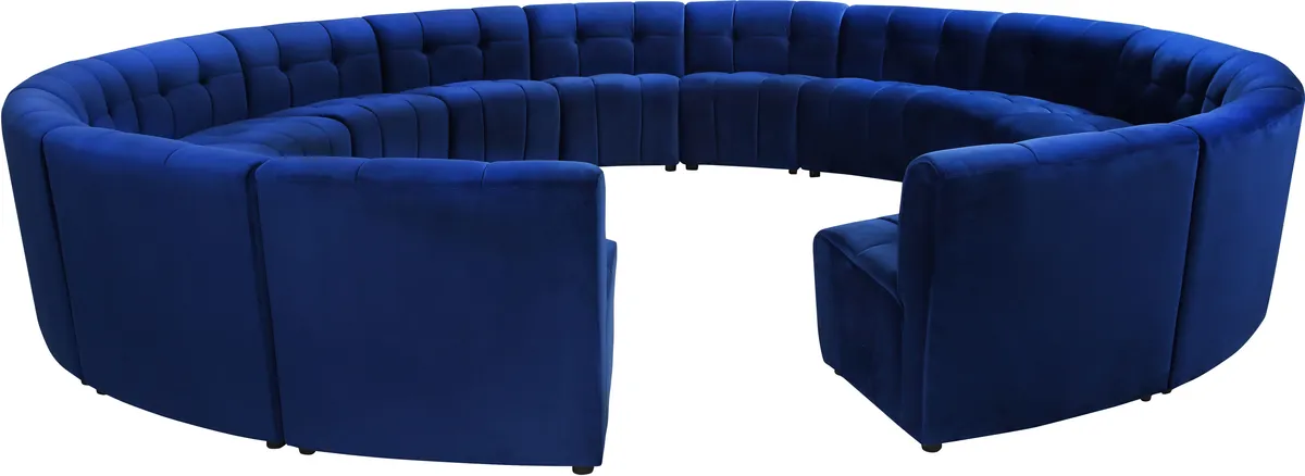 Limitless - 15 Piece Modular Sectional - Navy