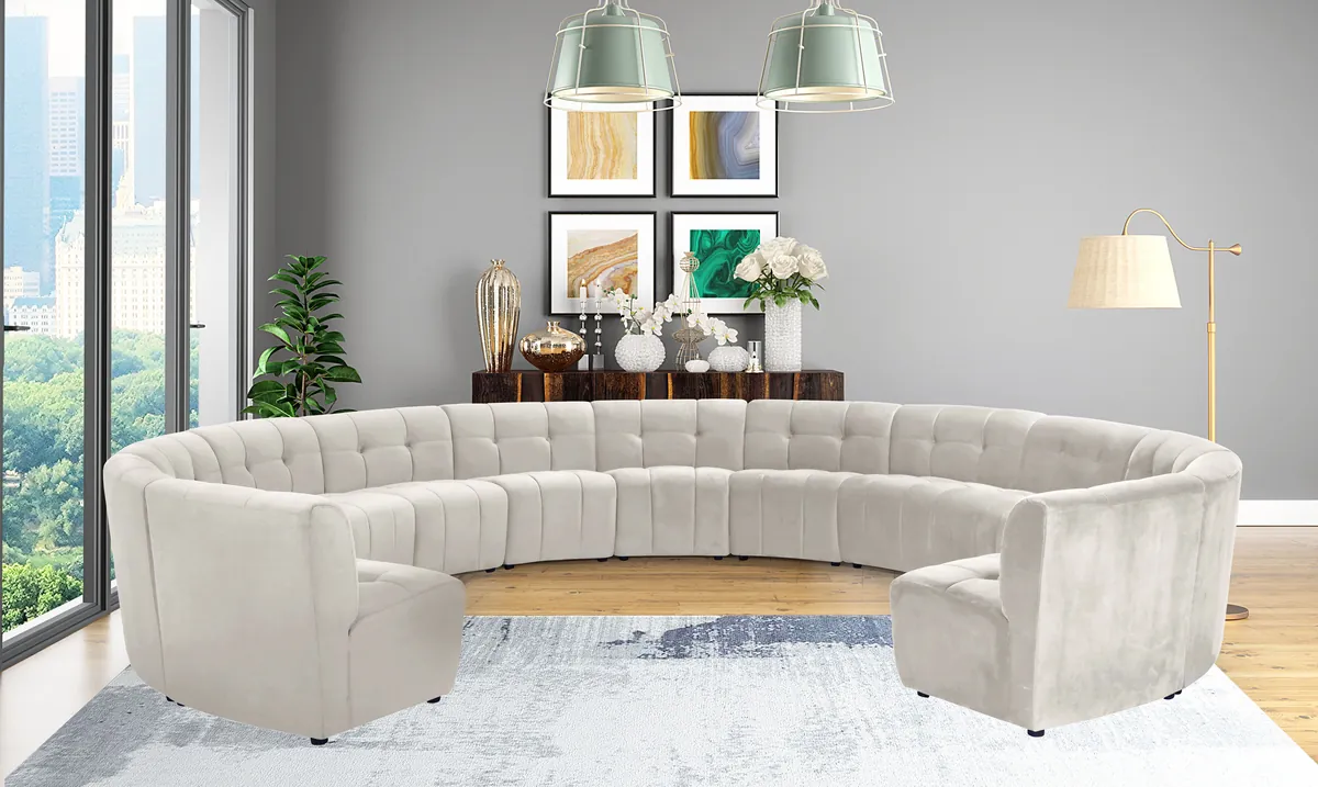 Limitless - 13 Piece Modular Sectional - Cream - View 2