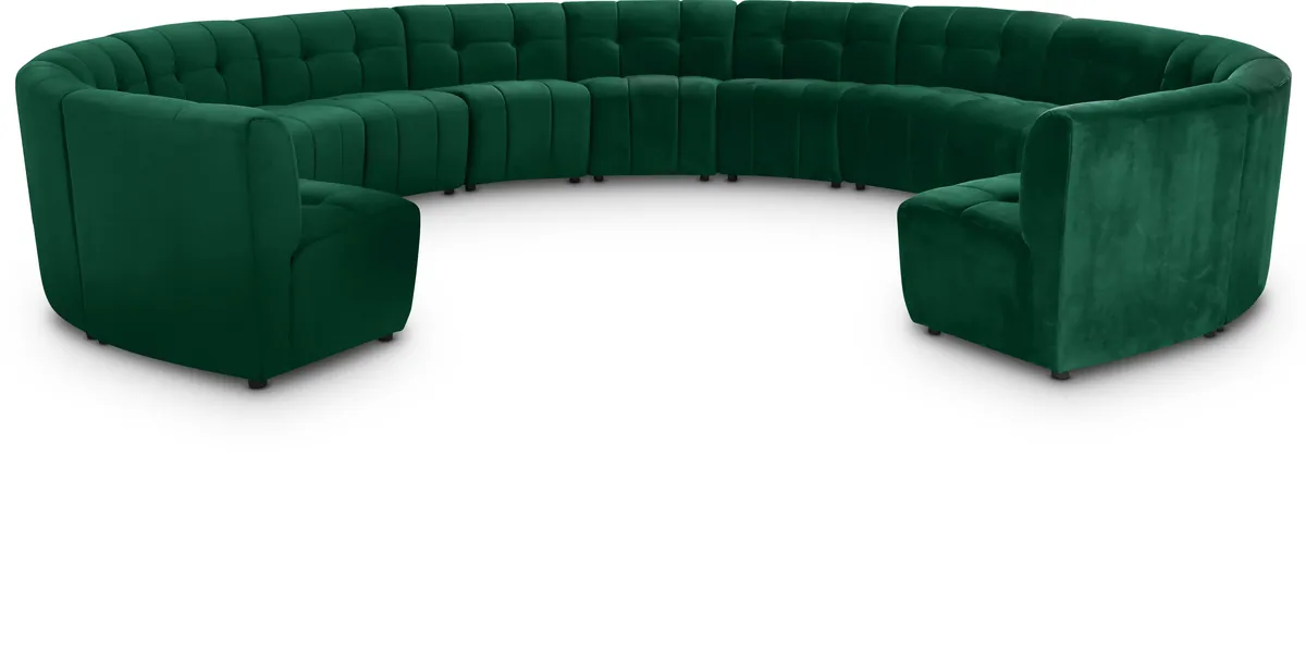 Limitless - 13 Piece Modular Sectional - Green