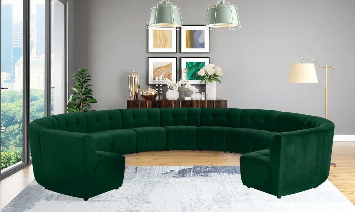 Limitless - 13 Piece Modular Sectional - Green - View 2