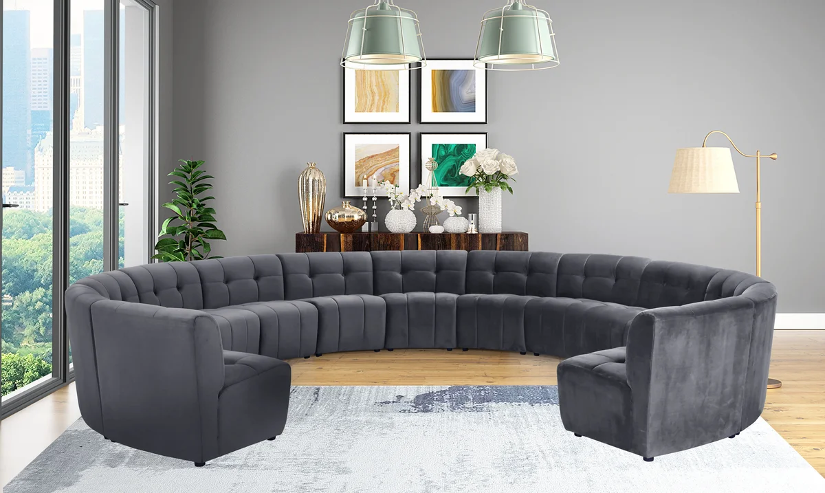 Limitless - 13 Piece Modular Sectional - Gray