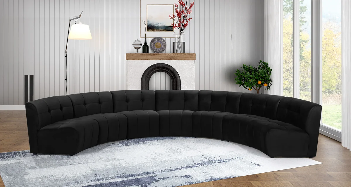 Limitless - 7 Piece Modular Sectional - Black