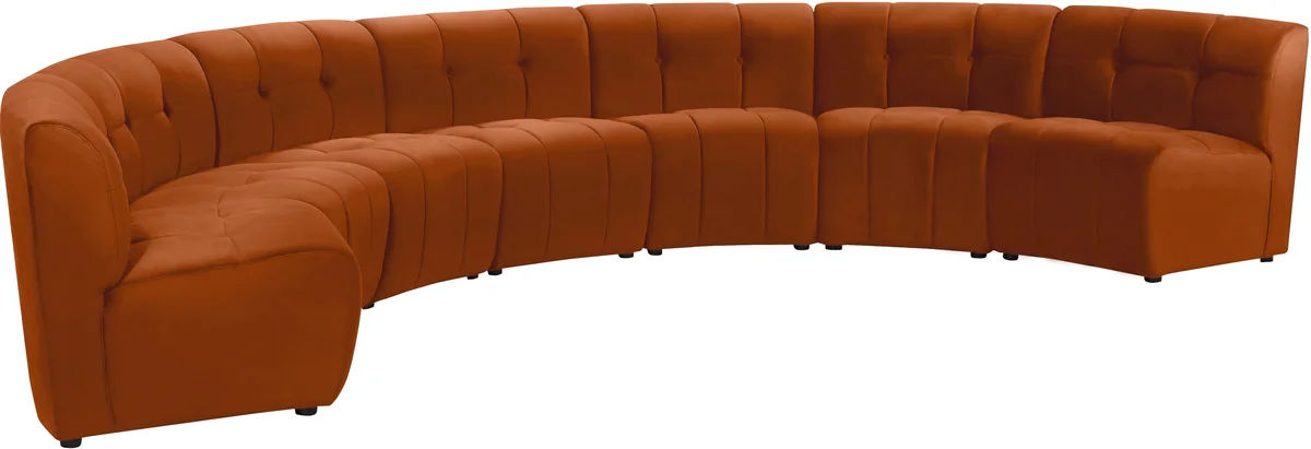 Limitless - 7 Piece Modular Sectional - Cognac