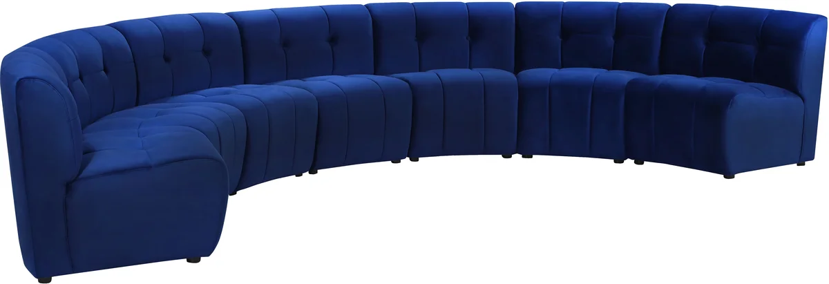 Limitless - 7 Piece Modular Sectional - Navy