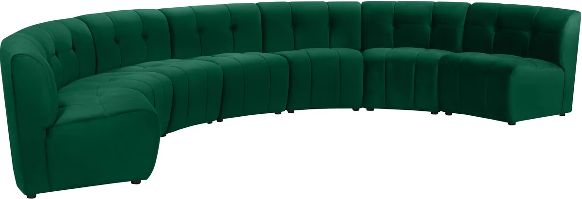 Limitless - 7 Piece Modular Sectional - Green
