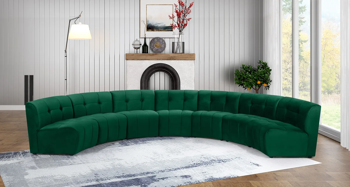 Limitless - 7 Piece Modular Sectional - Green - View 2