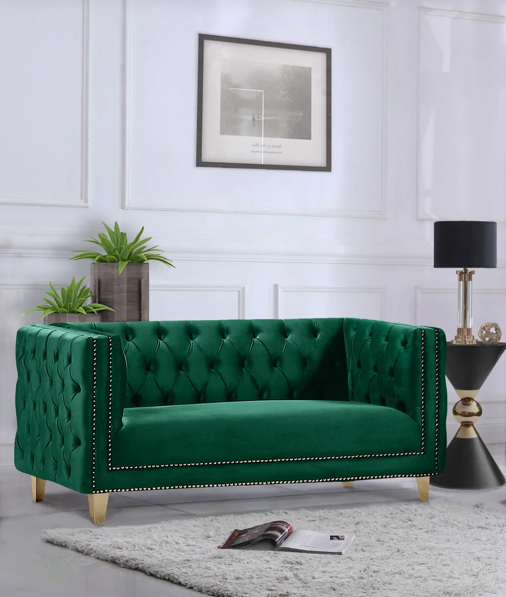 Michelle - Loveseat - Green - View 2