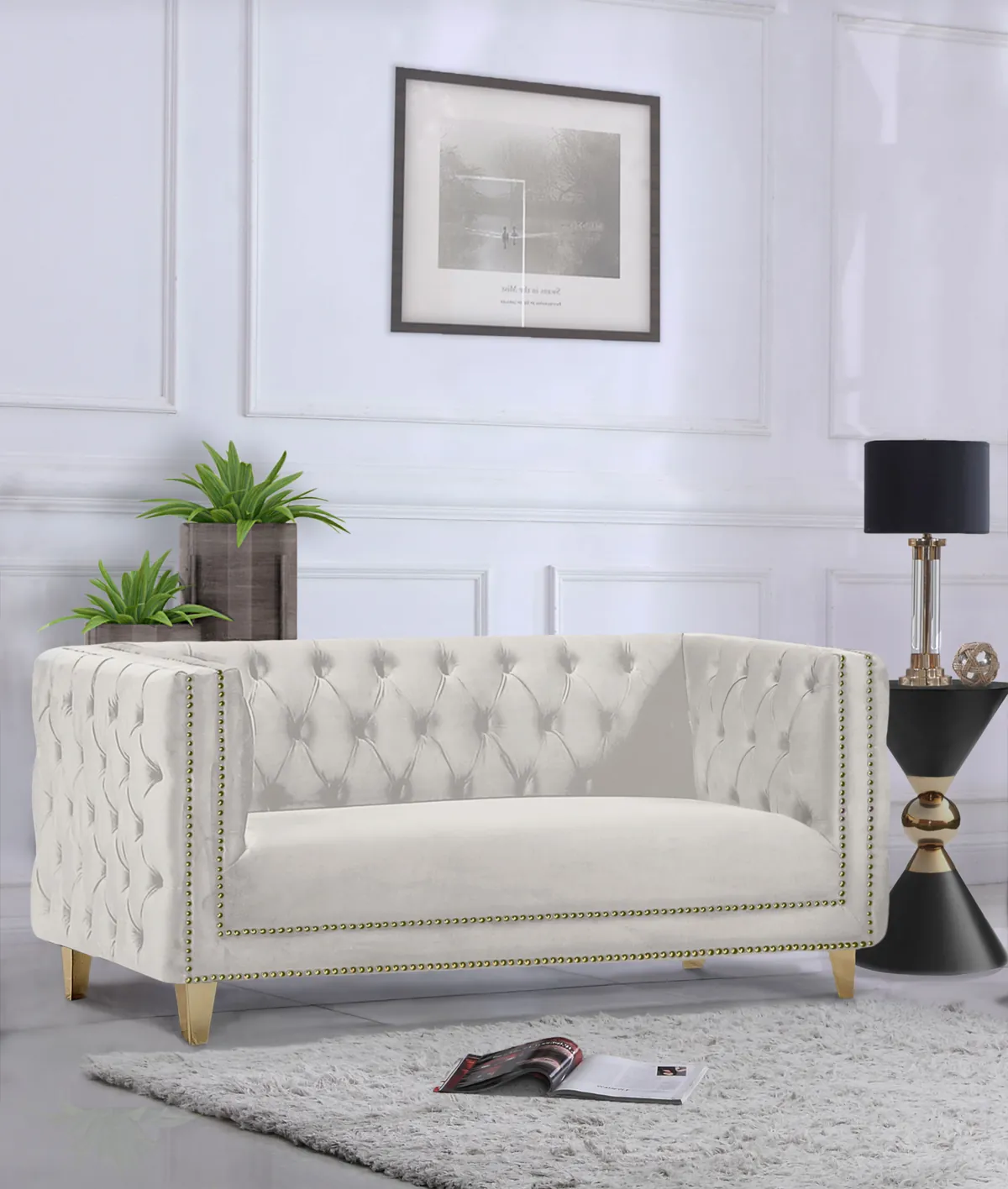 Michelle - Loveseat - White - View 2