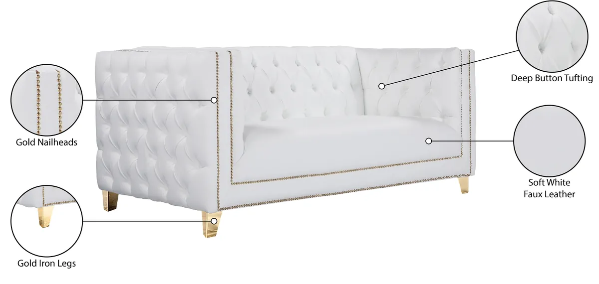 Michelle - Loveseat - White