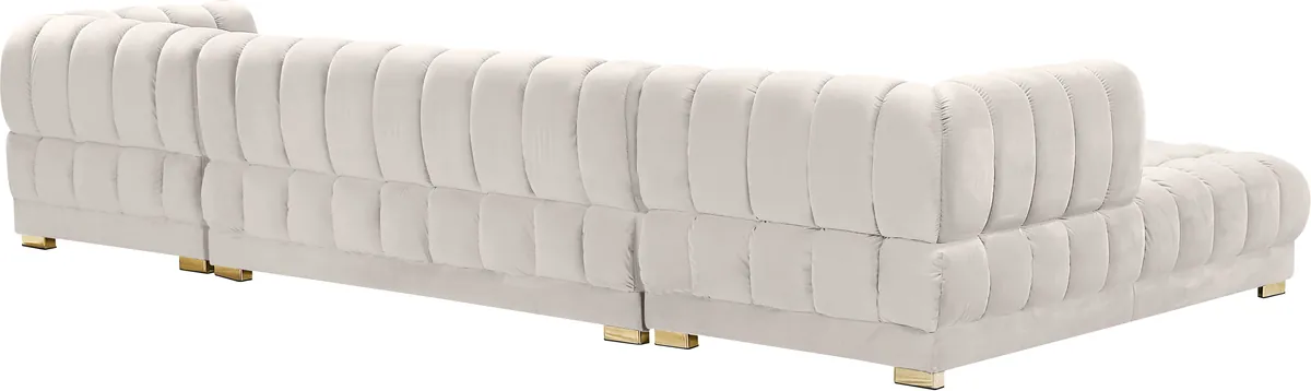 Gwen - 3 Piece Sectional - Cream