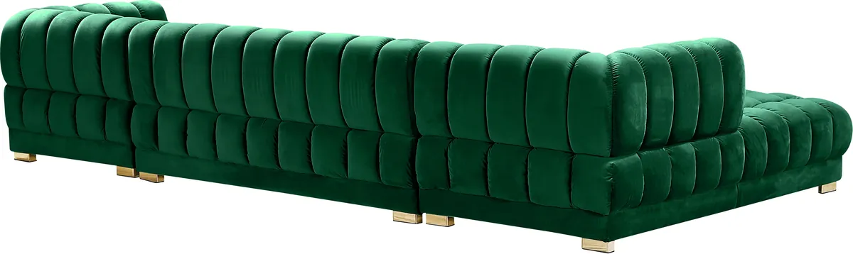 Gwen - 3 Piece Sectional - Green