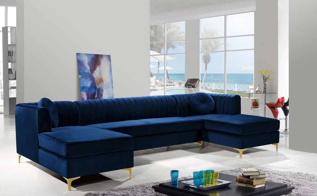 Graham - 3 Piece Sectional - Navy