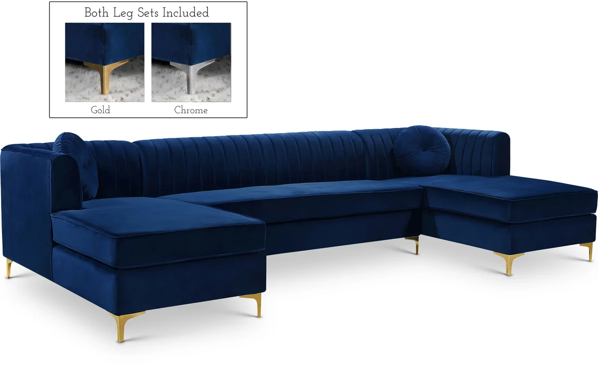 Graham - 3 Piece Sectional - Navy