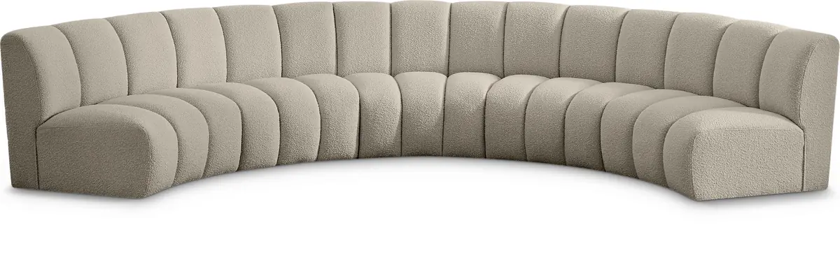 Infinity - 5 Piece Modular Sectional - Light Brown