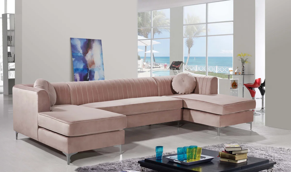 Graham - 3 Piece Sectional - Pink