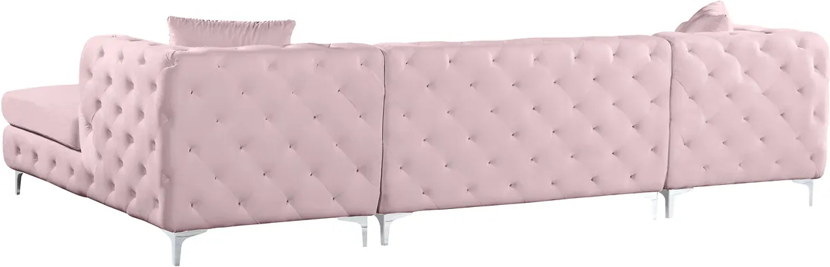 Gail - 3 Piece Sectional - Pink