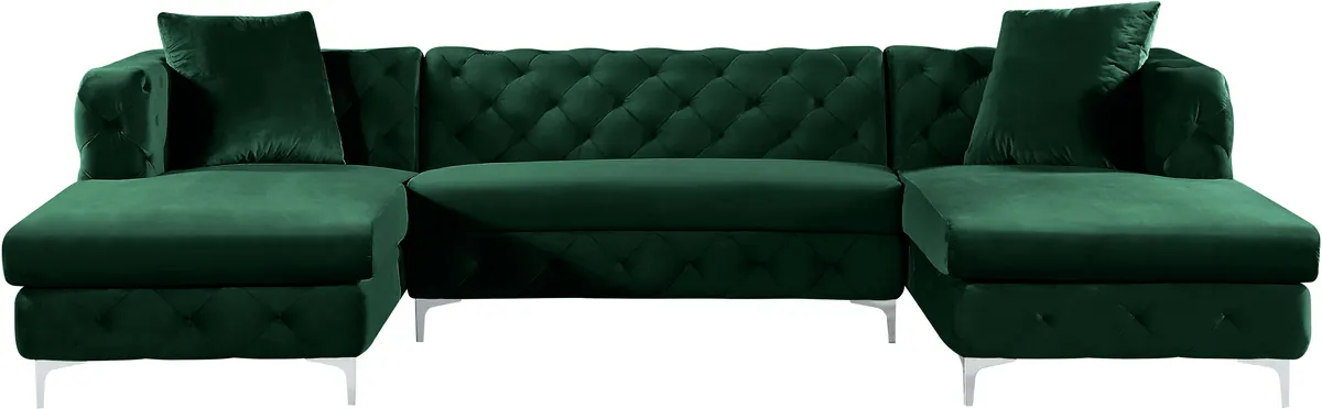 Gail - 3 Piece Sectional - Green