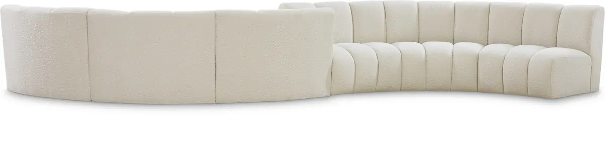 Infinity - 6 Piece Modular Sectional - Cream - Fabric