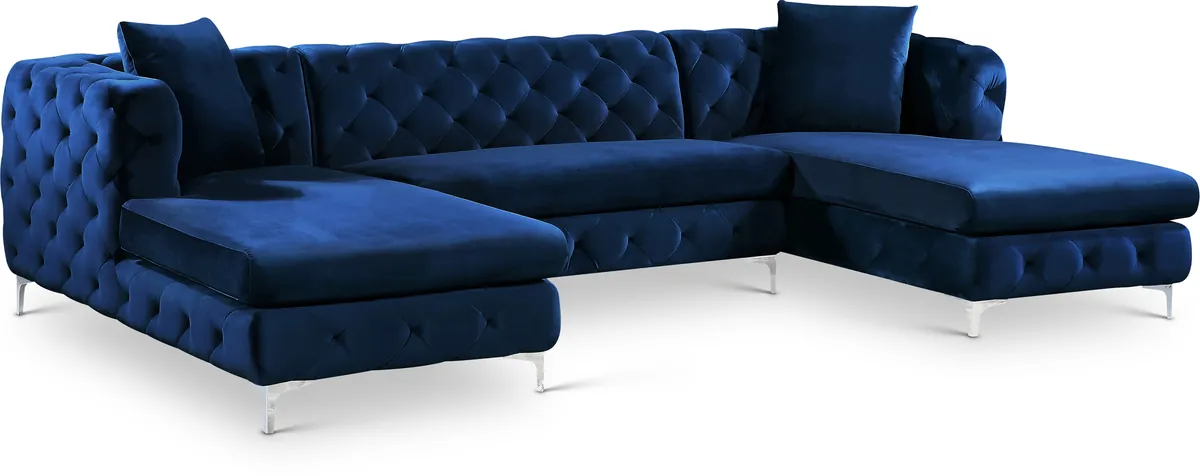 Gail - 3 Piece Sectional - Navy