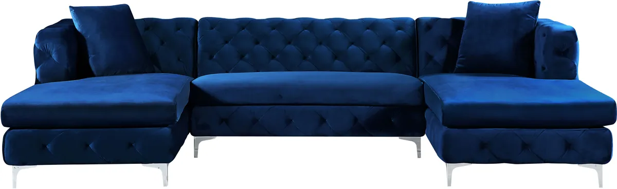 Gail - 3 Piece Sectional - Navy