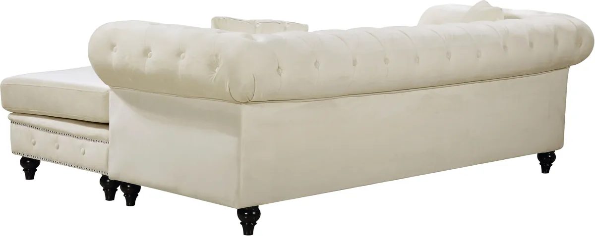 Sabrina - 2 Piece Reversible Sectional - Cream