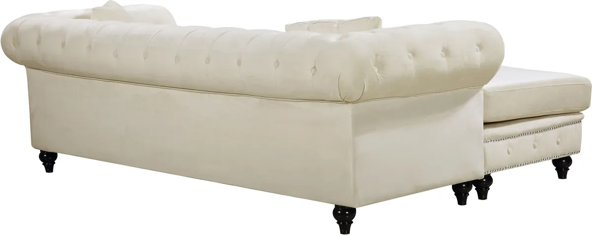 Sabrina - 2 Piece Reversible Sectional - Cream