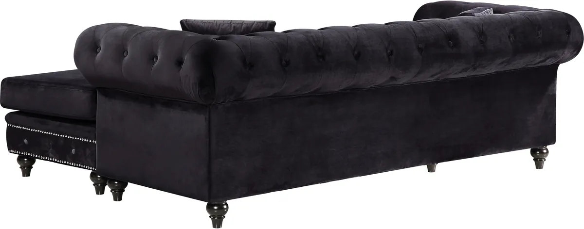 Sabrina - 2 Piece Reversible Sectional - Black