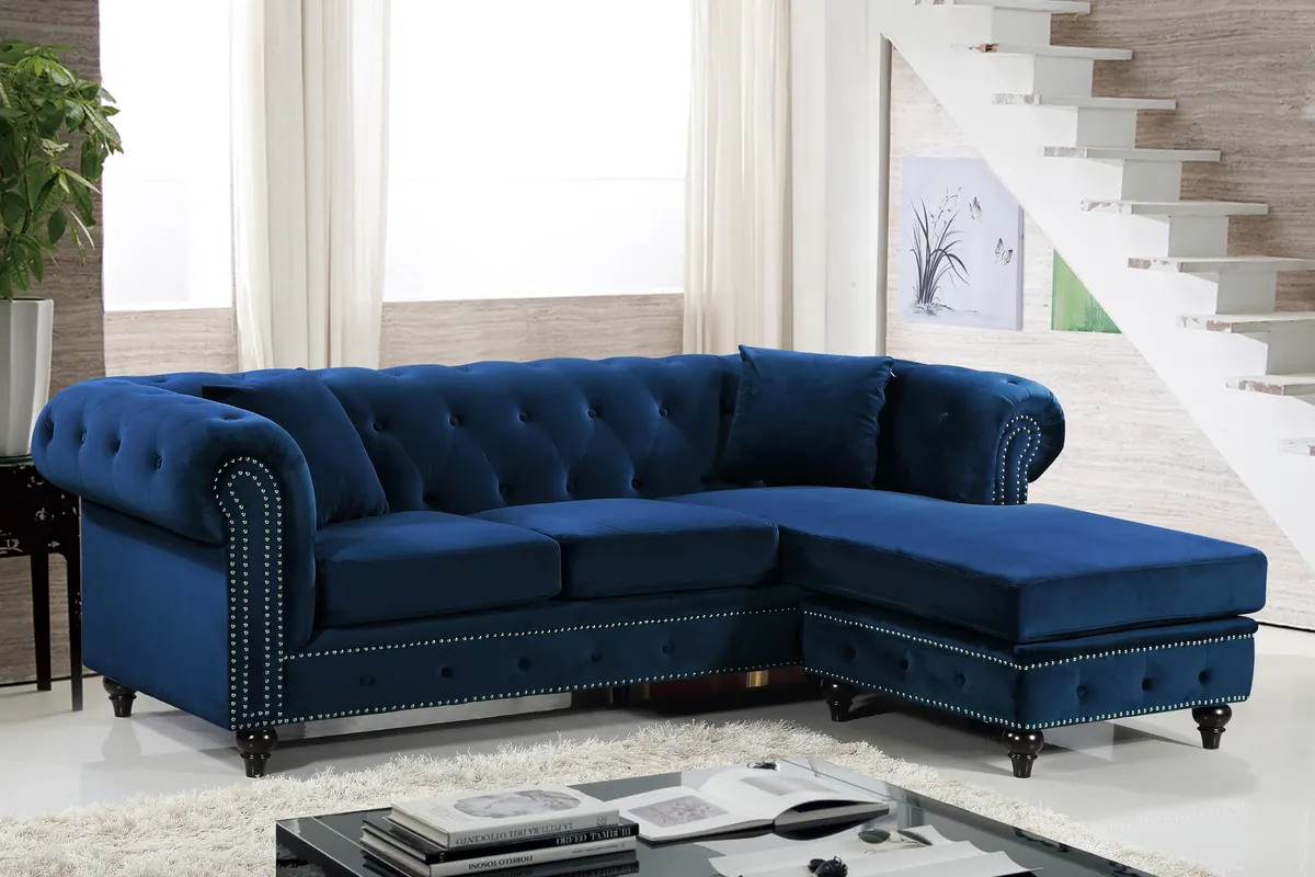 Sabrina - 2 Piece Reversible Sectional - Navy