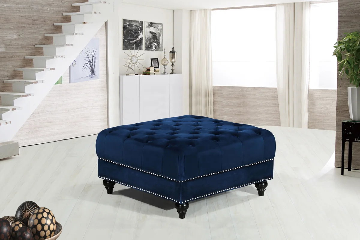 Sabrina - Ottoman - Navy - View 2