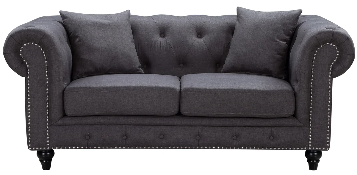 Chesterfield - Loveseat - Gray