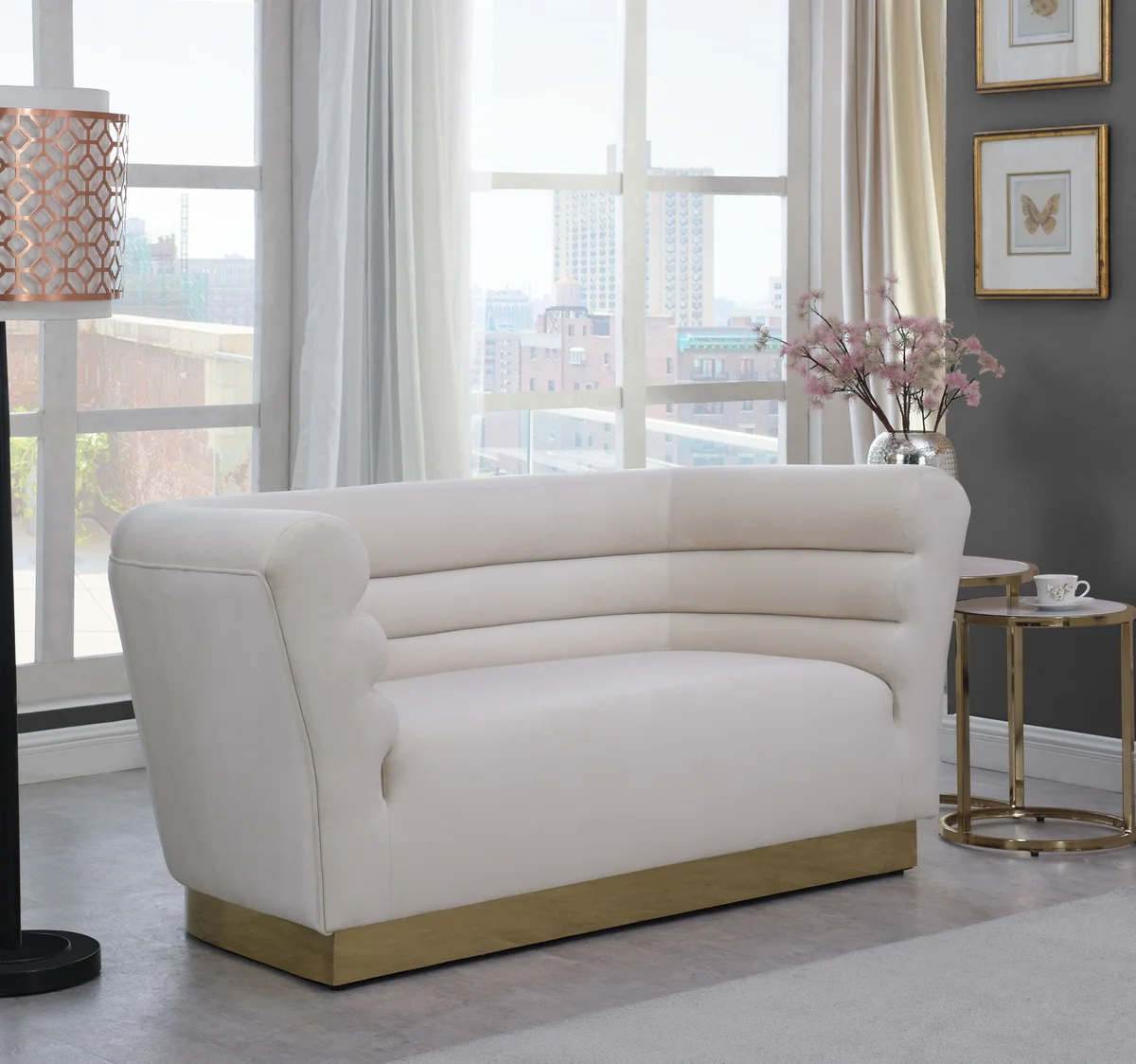Bellini - Loveseat - Cream - View 2