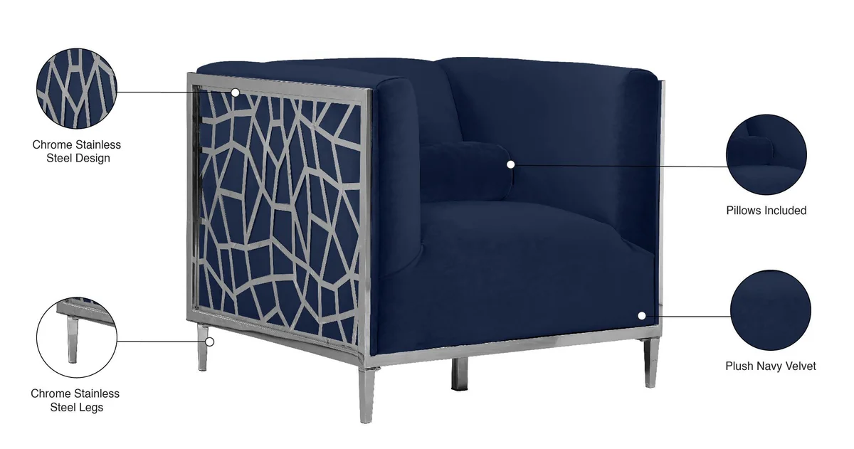 Opal - Chair - Navy