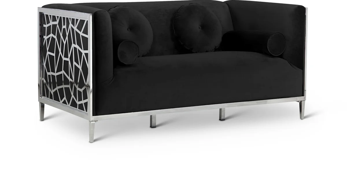 Opal - Loveseat - Black