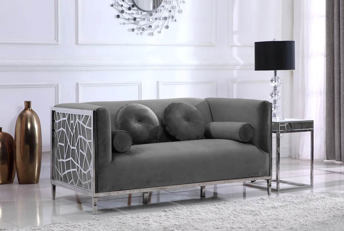 Opal - Loveseat - Gray - View 2