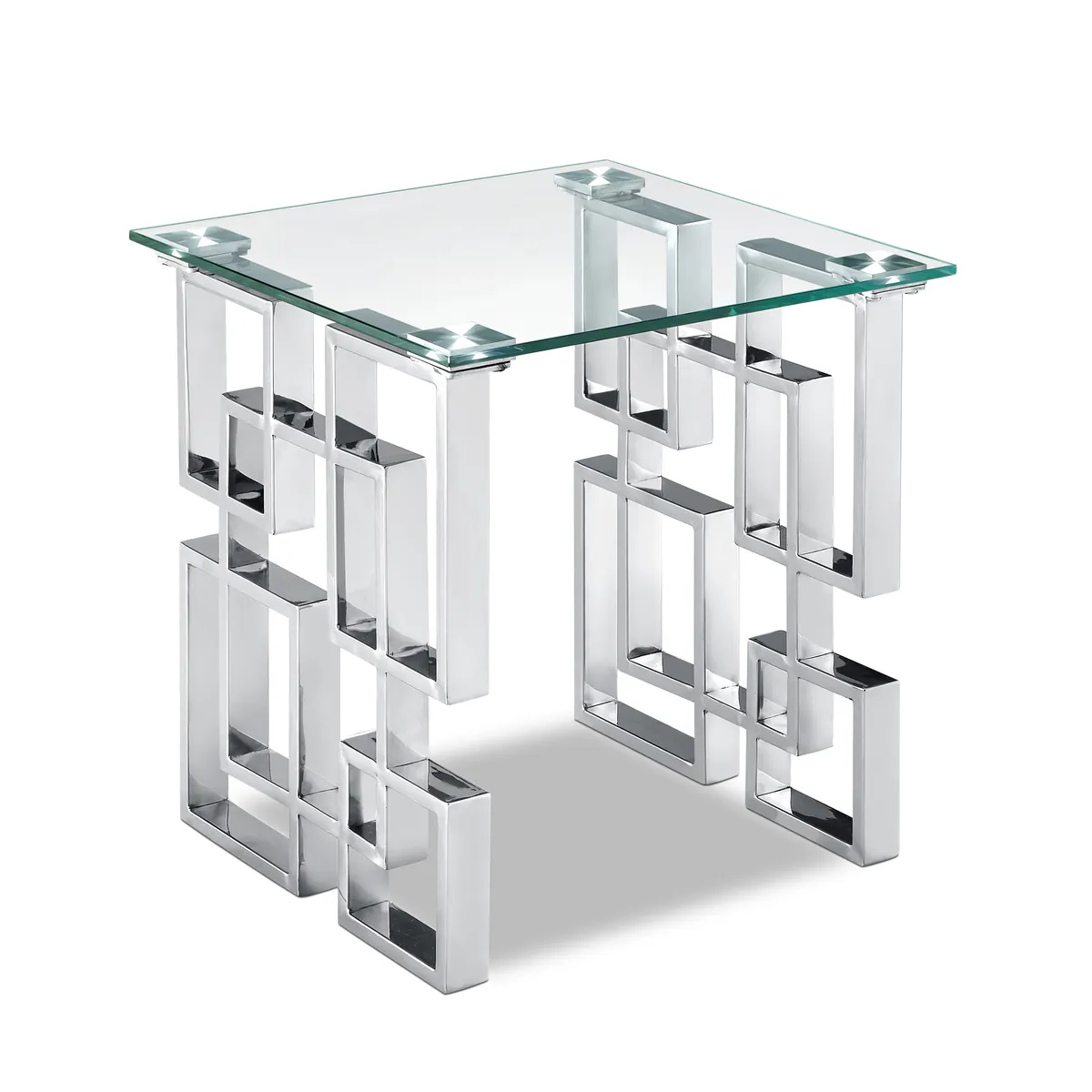 Alexis - End Table - Pearl Silver