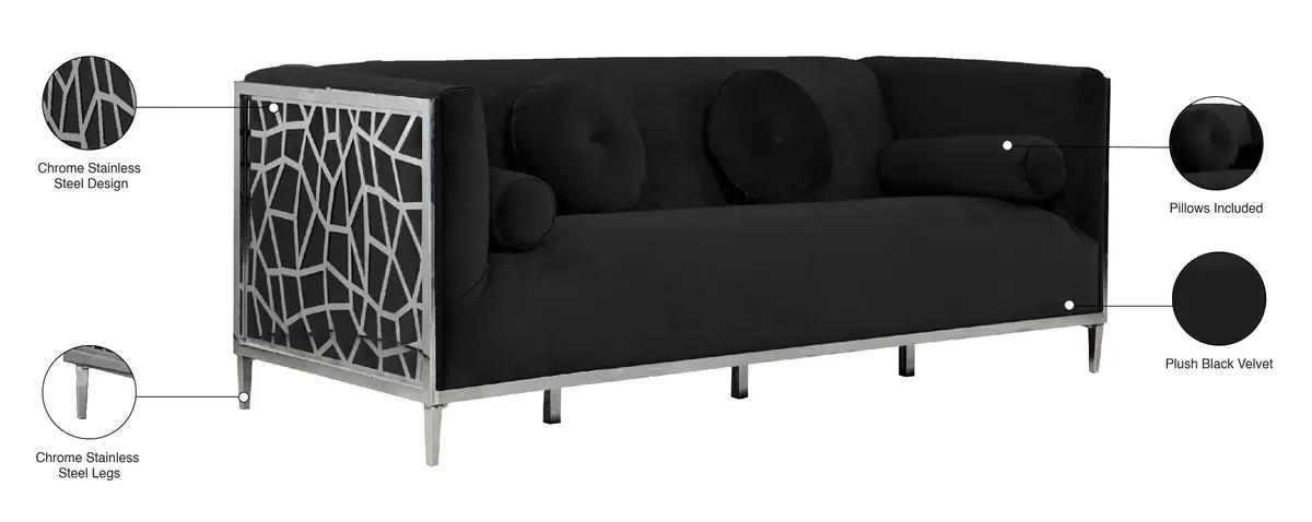 Opal - Sofa - Black
