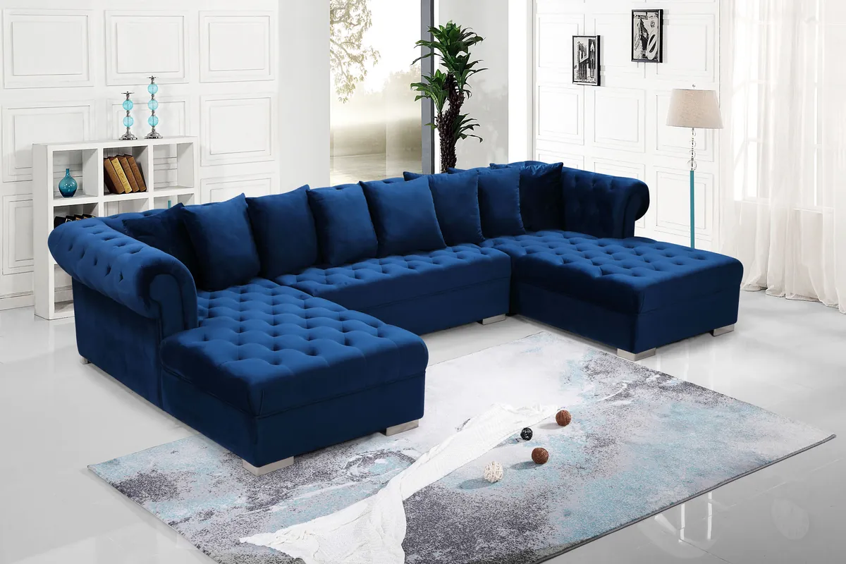 Presley - 3 Piece Sectional - Navy