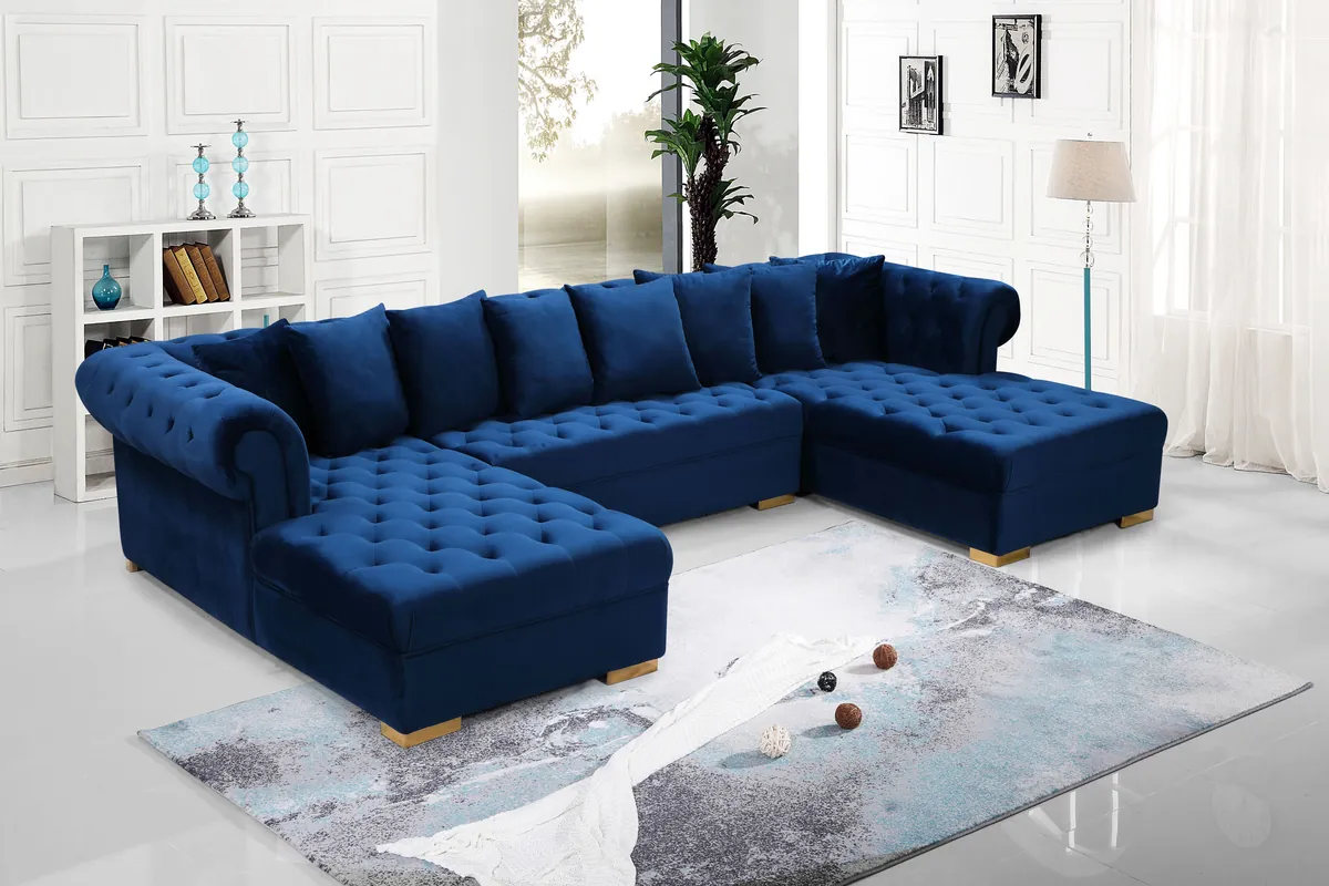 Presley - 3 Piece Sectional - Navy