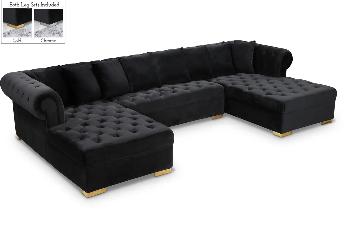 Presley - 3 Piece Sectional - Black