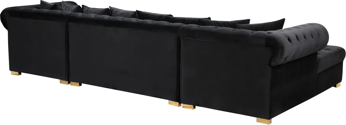 Presley - 3 Piece Sectional - Black