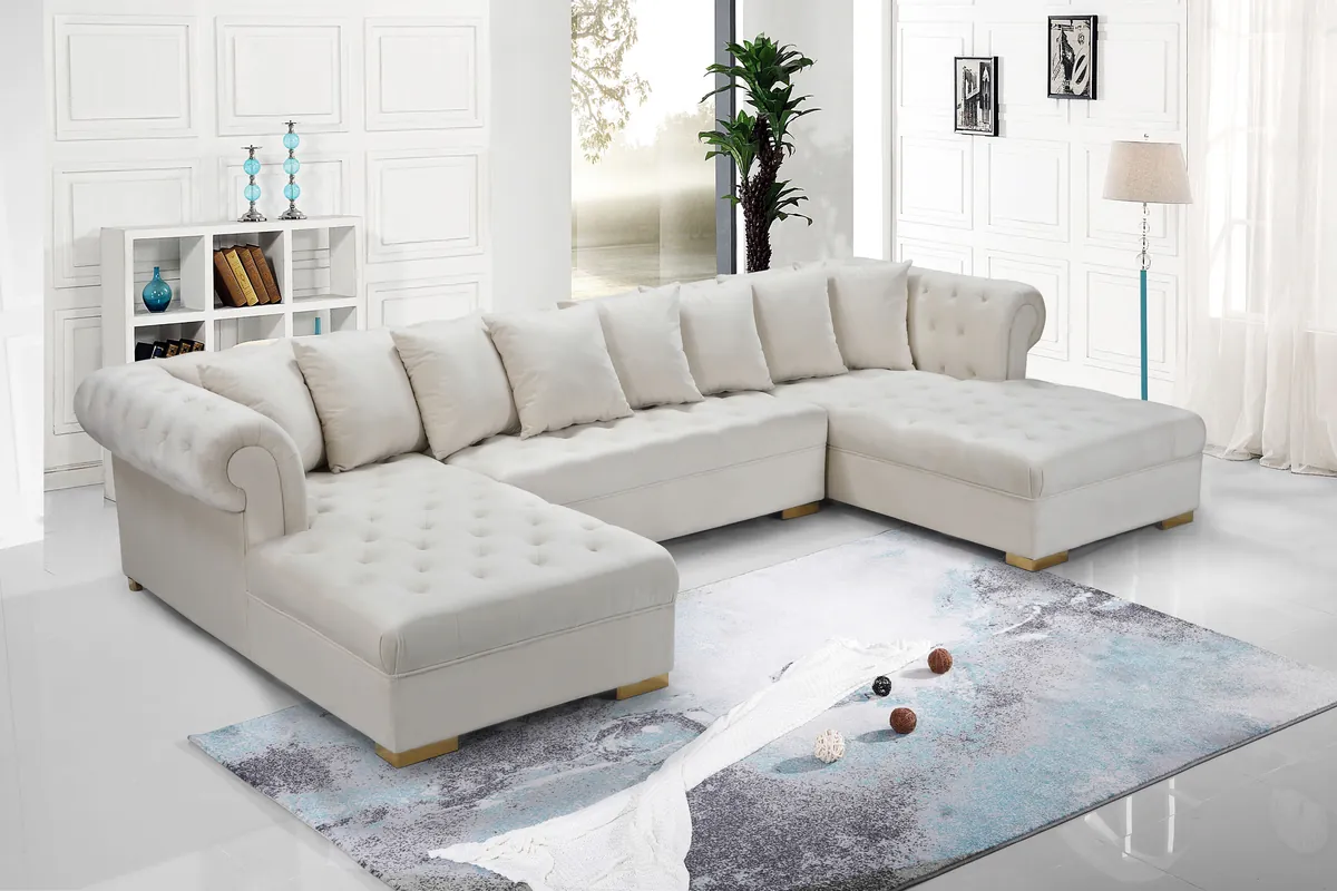 Presley - 3 Piece Sectional - Cream