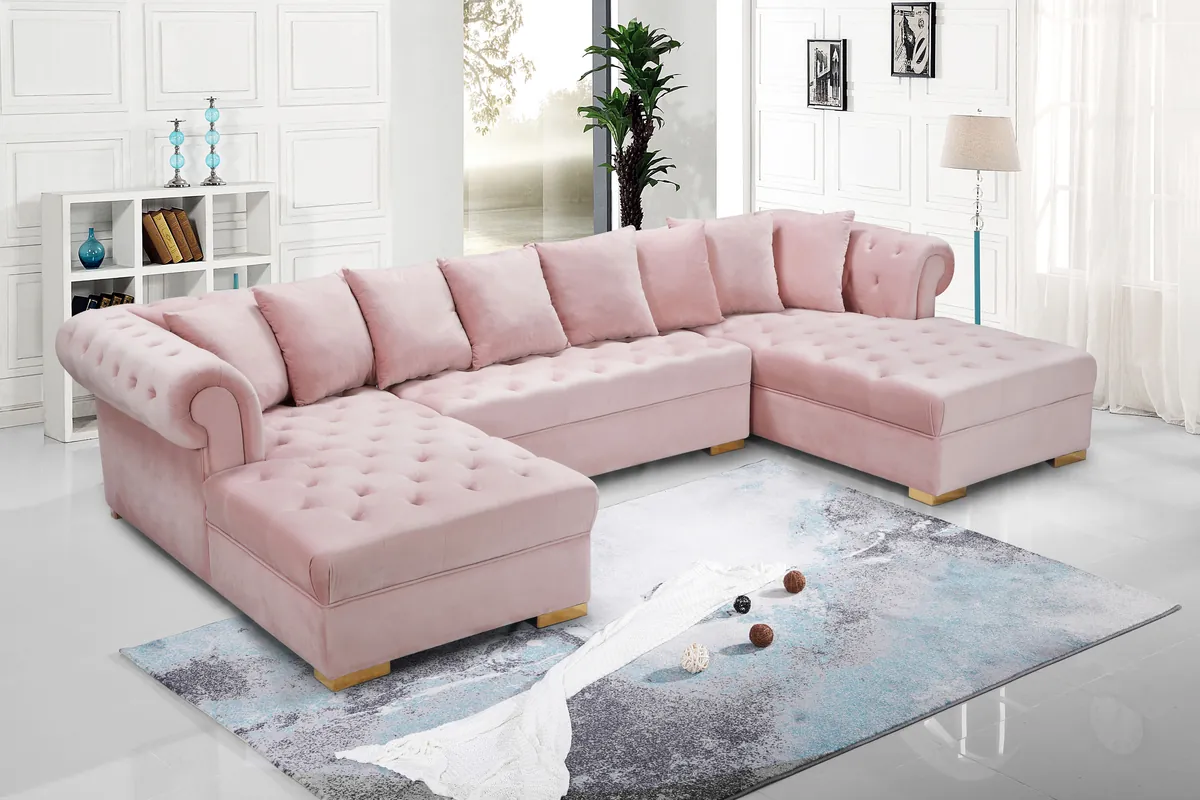 Presley - 3 Piece Sectional - Pink