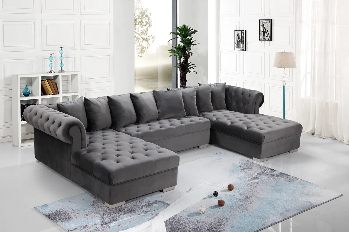 Presley - 3 Piece Sectional - Gray