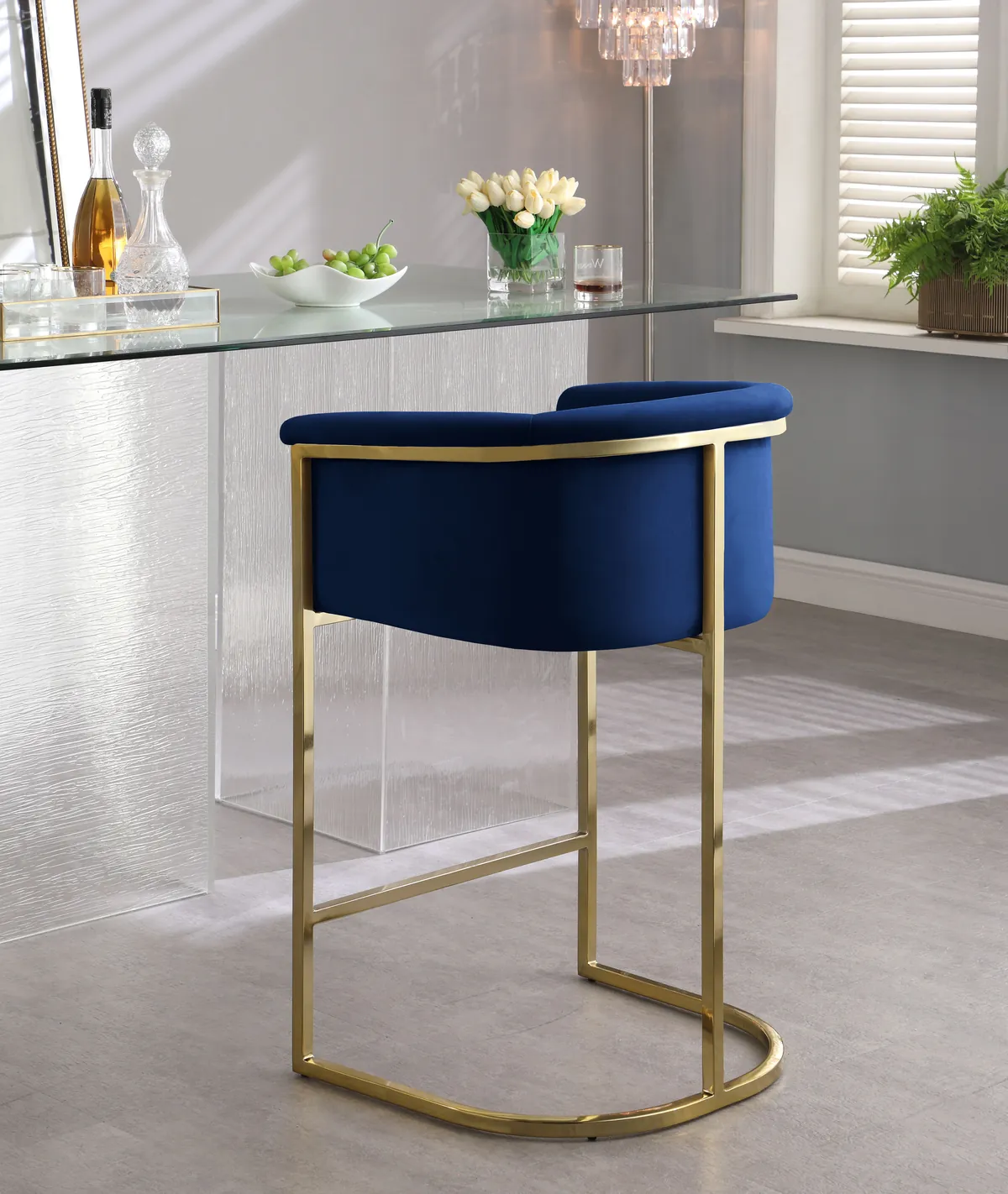 Donatella - Stool - Navy