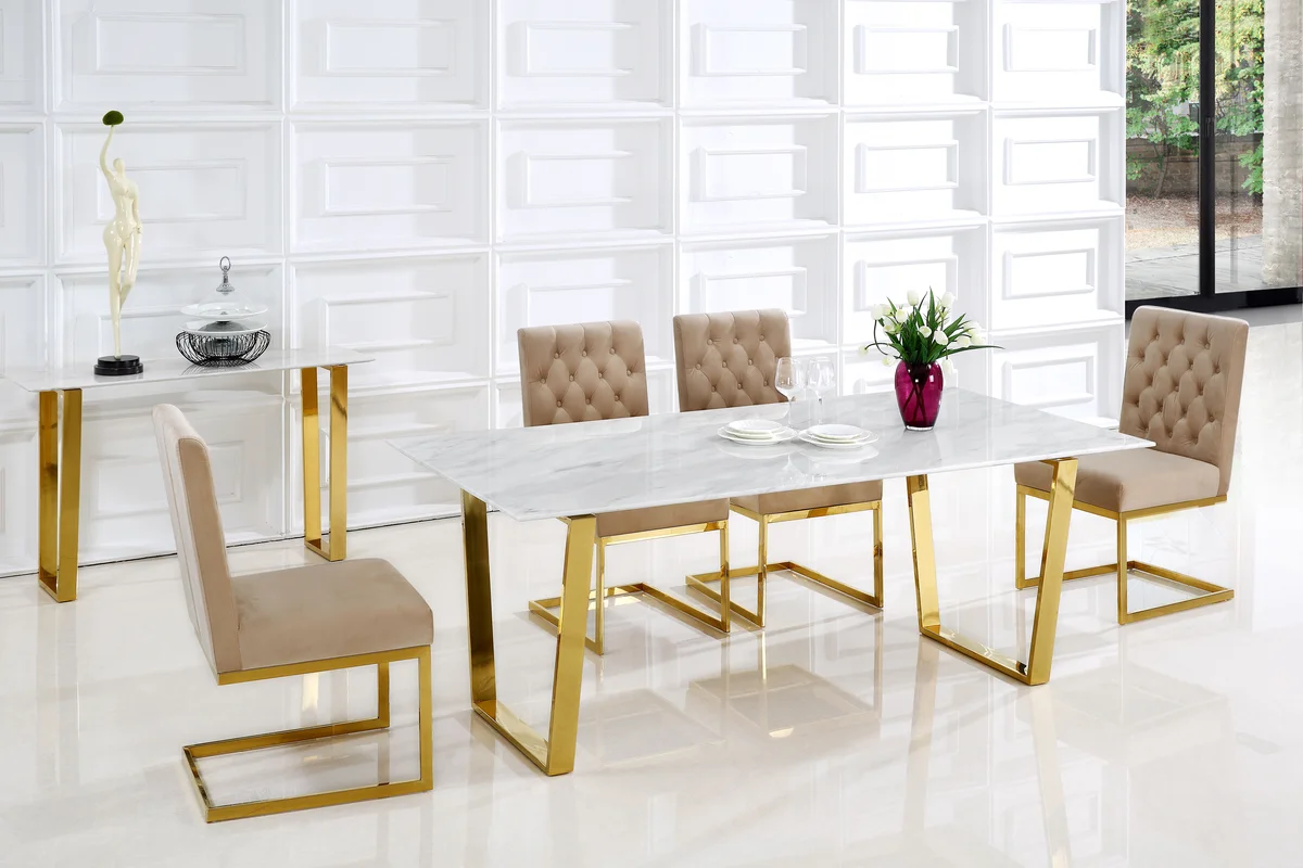 Cameron - Dining Table - Gold - View 2